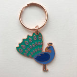 peacock keyring gift