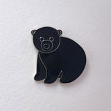 black bear pin badge