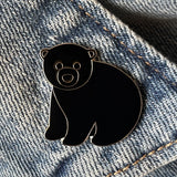 black bear pin badge