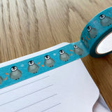 penguin washi tape, cute animal washi tape, christmas washi tape, penguin stationery