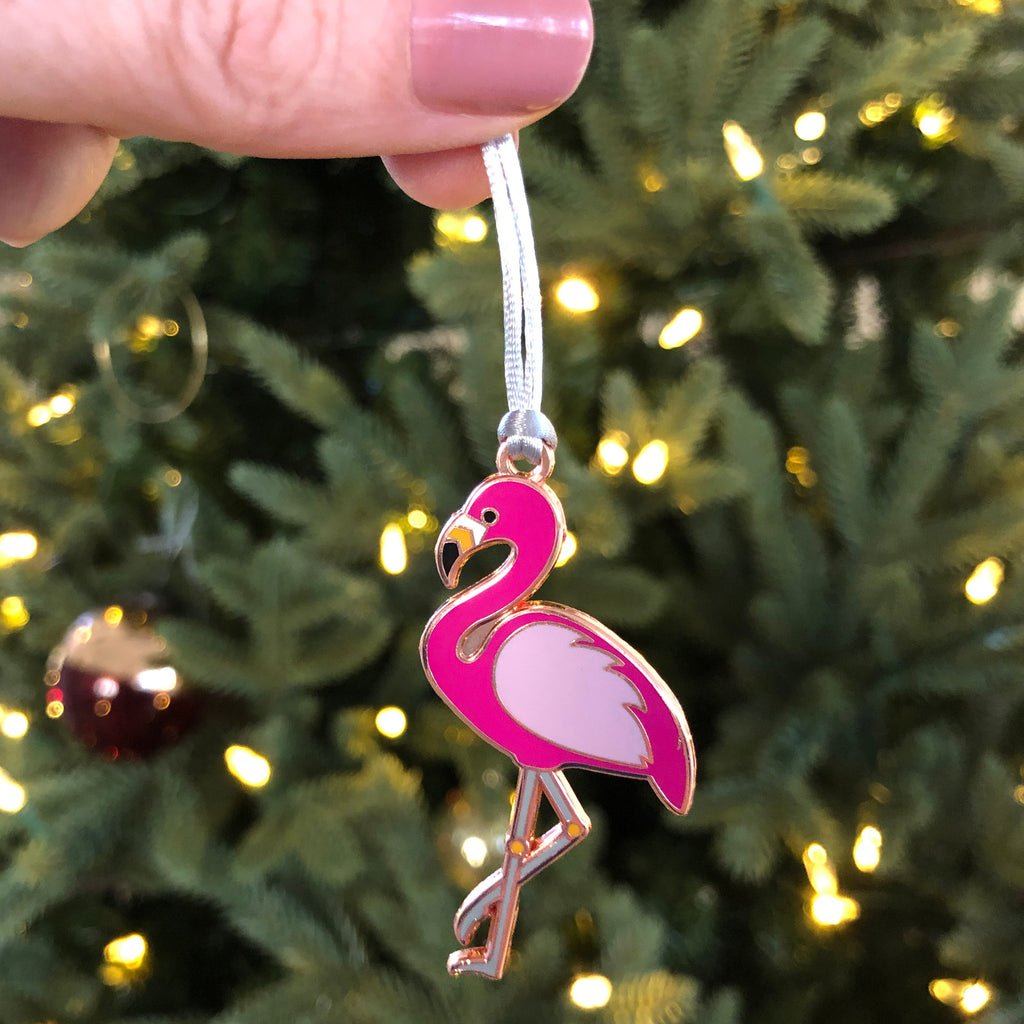 flamingo ornament, flamingo christmas ornament, flamingo christmas tree decoration, flamingo xmas ornament