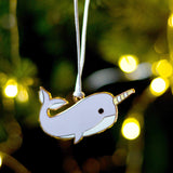 narwhal ornament, narwhal christmas ornament, narwhal christmas decoration