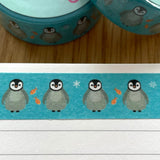 penguin washi tape, cute animal washi tape, christmas washi tape, penguin stationery