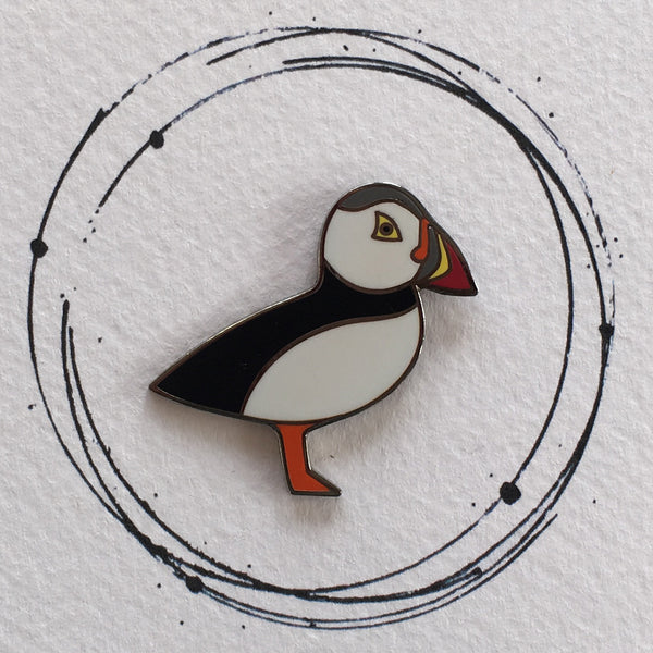 Puffin Enamel Pin – Chameleon And Co